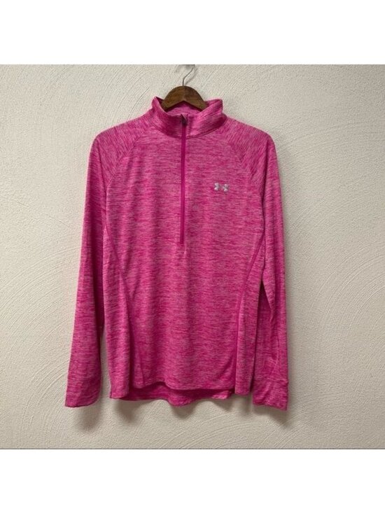 Under Armour Sweaters - Under Armour Women’s 1/2 Zip Long Sleeve Athletic Pullover In Pink Sz M